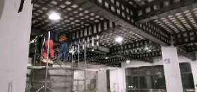 嵊泗一商场梁，楼板碳纤维加固施工